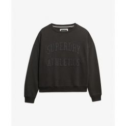 Bluza damska Superdry Athletic Tonal Applique Crew. Brązowe bluzy Superdry, bez wzorów, bez kaptura. Za 288.40 zł.