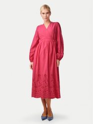 YAS Sukienka codzienna Luma 26032685 Różowy Regular Fit. Czerwone sukienki YAS, na co dzień, xs, bez wzorów, z bawełny, bez kołnierzyka, bez ramiączek, proste. Za 239.99 zł.