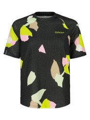 Maloja Koszulka w kolorze czarnym ze wzorem do biegania rozmiar: XS. Czarne t-shirty sportowe Maloja, xs, bez wzorów, z materiału, bez ramiączek, do biegania. Za 145.26 zł.