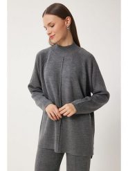 Happiness Istanbul 2-częściowy zestaw w kolorze antracytowym rozmiar: onesize. Czarne spodnie materiałowe Happiness Istanbul, bez wzorów, z materiału, z podwyższonym stanem. Za 150.02 zł.