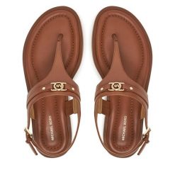 Sandały MICHAEL Michael Kors. Brązowe sandały MICHAEL Michael Kors, bez wzorów, bez obcasa, na płaskiej podeszwie, bez zapięcia. Za 369.99 zł.