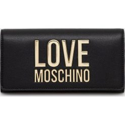 Love Moschino portfel damski kolor czarny. Czarne portfele Love Moschino, bez wzorów. Za 469.99 zł.