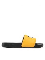 Tommy Jeans Klapki Pool Slide EN0EN02063 Żółty. Żółte klapki Tommy Jeans, bez wzorów, z jeansu, bez obcasa, bez zapięcia. Za 229.99 zł.