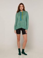 Rodier Bluza w kolorze zielonym rozmiar: L. Zielone bluzy Rodier, l, bez wzorów, z wełny, bez ramiączek, bez kaptura. Za 295.99 zł.