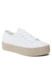 DeeZee Espadryle WSK1576-14 Biały. Białe espadryle DeeZee, bez wzorów, z materiału, bez obcasa. Za 129.99 zł.