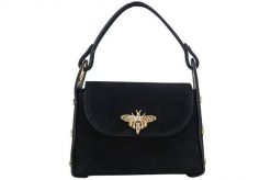 Listonoszka zamszowa BARBERINI'S czarna 957-1. Czarne shopper bag Barberinis, bez wzorów, ze skóry, klasyczne, do ręki, zamszowe, bez dodatków. Za 179.99 zł.