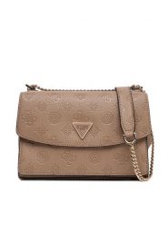 Guess Torebka Cresidia II HWPD98 88210 Beżowy. Brązowe kopertówki Guess, z aplikacjami, ze skóry, wizytowe, bez dodatków. Za 419.99 zł.