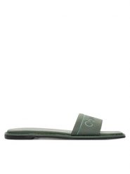 Calvin Klein Klapki Flat Slide He HW0HW01989 Zielony. Zielone klapki Calvin Klein, bez wzorów, z materiału, bez obcasa, bez zapięcia. Za 369.99 zł.
