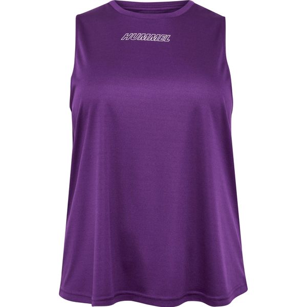 Damski tank top Hummel Te Curvy Plus. Fioletowe topy Hummel, bez wzorów, sportowe, bez kołnierzyka, bez ramiączek. Za 120.00 zł.
