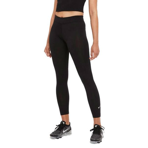 Leginsy damskie Treningowe Nike NSW Essentials 7/8. Czarne spodnie dresowe Nike, bez wzorów. Za 169.99 zł.