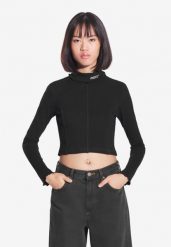 Koszulka sportowa damska Prosto Turtleneck Ribbed z długim rękawem. Czarne t-shirty sportowe Prosto., m, z aplikacjami, z bawełny, bez ramiączek, na golfa. Za 118.99 zł.