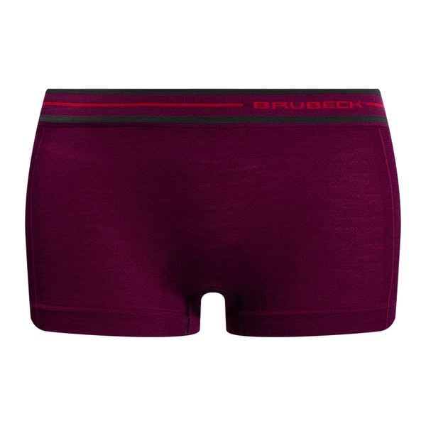 Bokserki termoaktywne damskie Brubeck Active Wool. Fioletowe bokserki damskie Brubeck, bez wzorów, z elastanu. Za 59.99 zł.