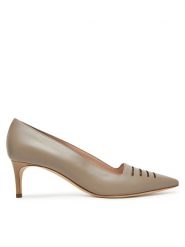 Pollini Szpilki PA10145C0MPA210A Beżowy. Brązowe szpilki Pollini, bez wzorów, ze skóry, bez obcasa, na szpilce, bez zapięcia. Za 1,739.00 zł.