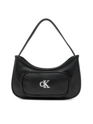 Calvin Klein Jeans Torebka Ck Shoulder Bag IU0IU00696 Czarny. Czarne torebki klasyczne Calvin Klein Jeans, bez wzorów, z jeansu, bez dodatków. Za 139.99 zł.