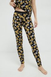 Moschino Underwear legginsy damskie kolor czarny wzorzyste. Czarne legginsy Moschino Underwear, bez wzorów, z dzianiny. W wyprzedaży za 469.99 zł.