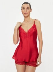 Selmark Koszulka piżamowa Gabrielle 61061 Czerwony Regular Fit. Czerwone koszule nocne Selmark, bez wzorów, z syntetyku, bez ramiączek. Za 149.99 zł.