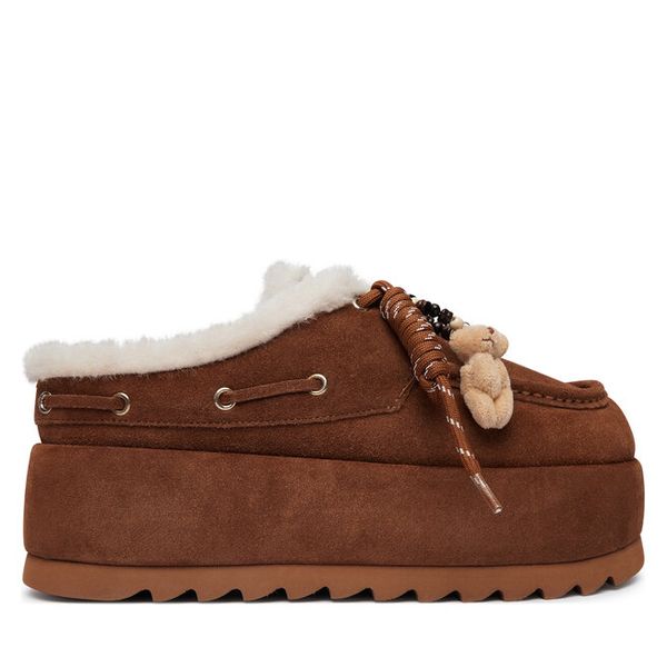 Śniegowce Steve Madden. Brązowe śniegowce Steve Madden, bez wzorów, bez zapięcia. Za 729.99 zł.