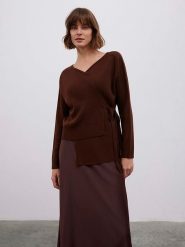 BGN Kardigan w kolorze brązowym rozmiar: 40. Brązowe swetry BGN, bez wzorów, z wełny, bez ramiączek. Za 78.99 zł.