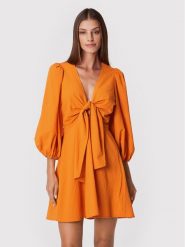 Ted Baker Sukienka letnia Jozelyn 261802 Pomarańczowy Regular Fit. Brązowe sukienki Ted Baker, bez wzorów, z syntetyku, bez kołnierzyka, bez ramiączek. Za 969.99 zł.