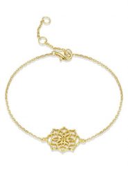 Les Favorites Pozłacana bransoletka z elementem ozdobnym rozmiar: onesize. Żółte bransoletki Les Favorites, pozłacane. Za 73.99 zł.