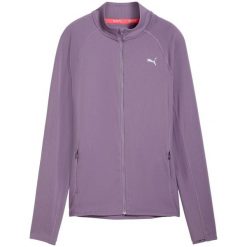 Bluza do biegania damska PUMA Run For Her Ribbed Full Zip. Fioletowe bluzy Puma, s, bez wzorów, sportowe, bez ramiączek, bez kaptura. Za 239.99 zł.