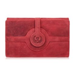 Portfel damski skórzany czerwony duży vintage w orientacji poziomej z RFID Paolo Peruzzi T-134-HRD. Czerwone portfele bez wzorów, ze skóry. Za 75.65 zł.