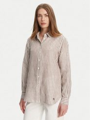 Weekend Max Mara Koszula Josef 2515111052 Beżowy Regular Fit. Brązowe koszule Weekend Max Mara, bez wzorów, ze lnu, bez kołnierzyka, bez ramiączek. Za 959.99 zł.