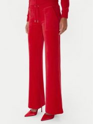 Juicy Couture Spodnie dresowe Layla JCSEBJ001 Czerwony Flared Leg. Czerwone spodnie dresowe Juicy Couture, bez wzorów, z dresówki. Za 349.99 zł.