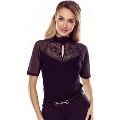 Eldar Ermina bluzka z krótkim rękawem czarna XL. Czarne bluzki Eldar, xl, bez wzorów, bez kołnierzyka, bez ramiączek. Za 68.20 zł.