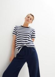 T-shirt z okrągłym dekoltem, z bawełny (2 szt.). Białe t-shirty bonprix, bez wzorów, z bawełny, klasyczne, bez kołnierzyka, bez ramiączek. Za 69.98 zł.