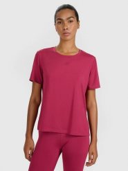 4F Koszulka sportowa w kolorze różowym rozmiar: XXL. Różowe t-shirty sportowe 4f, xxl, bez wzorów, z materiału, bez ramiączek, na fitness i siłownię. Za 39.45 zł.