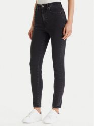 Calvin Klein Jeans Jeansy LV047E632G Czarny Skinny Fit. Czarne jeansy Calvin Klein Jeans, bez wzorów, z bawełny. Za 369.99 zł.