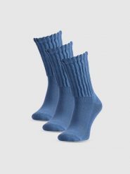 4F Skarpety casual za kostkę (3-pack) damskie - granatowe 35-38. Niebieskie skarpetki 4f, bez wzorów. Za 69.99 zł.