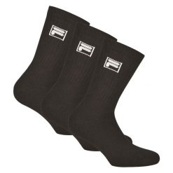 Skarpetki Tenisowe Unisex Fila Crew Czarne 3 Pary Rozmiar 43-46. Czarne skarpetki Fila, bez wzorów. Za 129.99 zł.