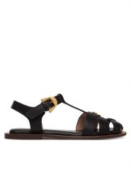 Coccinelle Sandały E4 U91 18 01 01 Czarny. Czarne sandały Coccinelle, bez wzorów, ze skóry, bez obcasa, na płaskiej podeszwie, bez zapięcia. Za 849.99 zł.