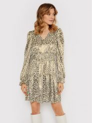 YAS Sukienka codzienna Leona 26026694 Złoty Slim Fit. Żółte sukienki YAS, na co dzień, m, bez wzorów, z syntetyku, bez kołnierzyka, bez ramiączek, proste. Za 139.99 zł.