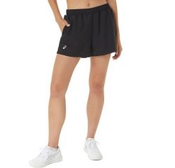 Spodenki sportowe damskie Asics Court Short Women. Czarne szorty sportowe ASICS, bez wzorów, z materiału, na fitness i siłownię. Za 219.00 zł.