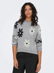 ONLY Sweter w kolorze szarym rozmiar: XL. Szare swetry ONLY, xl, bez wzorów, bez ramiączek. Za 129.95 zł.