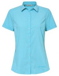 Koszula damska Seiland Shirt III. Niebieskie koszule Vaude, bez wzorów, z materiału, bez kołnierzyka, bez ramiączek. Za 339.00 zł.