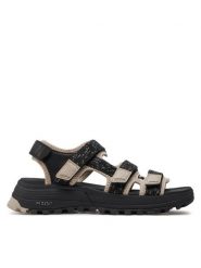 Clarks Sandały Atl Trek Sun 26176030 Czarny. Czarne sandały Clarks, bez wzorów, z materiału, bez obcasa, na płaskiej podeszwie, bez zapięcia. Za 449.99 zł.