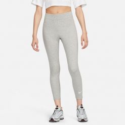 Legginsy damskie Nike Sportswear Classic. Szare legginsy Nike, bez wzorów, z bawełny. Za 161.99 zł.