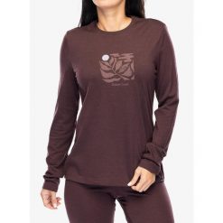Bluza termiczna damska Odlo Merino 200 Nature Lover TS Crew Neck LS. Brązowe bluzy ODLO, l, bez wzorów, bez kaptura. Za 340.99 zł.