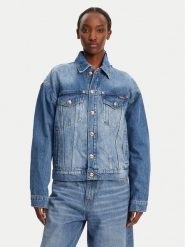 Just Cavalli Kurtka jeansowa 78PAS4O3 Niebieski Regular Fit. Niebieskie kurtki Just Cavalli, bez wzorów, z bawełny, bez kaptura. Za 1,359.00 zł.
