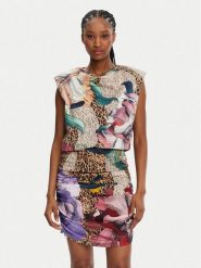 Just Cavalli Sukienka koktajlowa 78PAOE01 Kolorowy Slim Fit. Sukienki Just Cavalli, xl, bez wzorów, z bawełny, wizytowe, bez kołnierzyka, bez ramiączek. Za 929.99 zł.