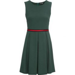 Sukienka z kontrastowymi paskami bonprix ciemnozielony. Sukienki marki Marie Zélie. Za 109.99 zł.