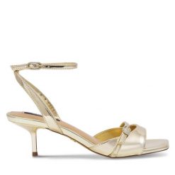 Sandały Nine West. Żółte sandały Nine West, bez wzorów, bez obcasa, na szpilce, bez zapięcia. Za 229.99 zł.