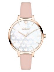 S.Oliver Zegarek kwarcowy w kolorze różowozłoto-beżowo-białym rozmiar: onesize. Brązowe, analogowe zegarki S.Oliver, metalowe. Za 173.99 zł.