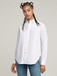 G-Star Bluzka w kolorze białym rozmiar: S. Białe bluzki G-Star, s, bez wzorów, retro, bez kołnierzyka, bez ramiączek. Za 196.95 zł.