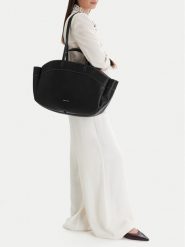 GINO ROSSI Torebka C-LDA8548 Czarny. Czarne shopper bag Gino Rossi, bez wzorów, z materiału, bez dodatków. Za 279.99 zł.