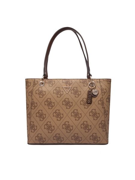 Guess Torebka Noelle II HWSO96 72250 Brązowy. Brązowe shopper bag Guess, z aplikacjami, ze skóry, bez dodatków. Za 679.99 zł.